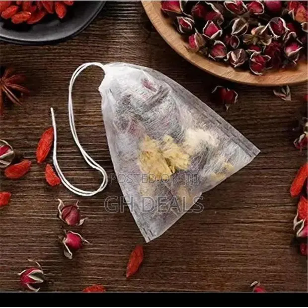 100pcs Disposable Tea Bags - White · Photo 1