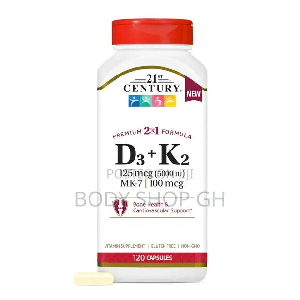 21st Century Vitamin D3 125 MCG + K-2 100 McG, (120 Count), · Photo 1