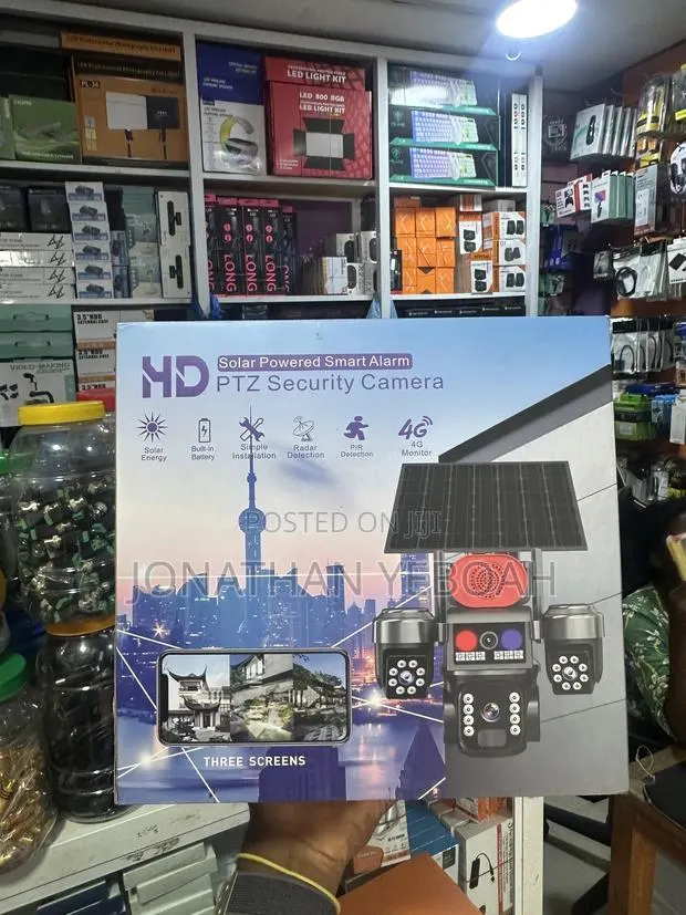 Ptz Solar 3 Lens Smart Cctv Camera Takes Sim · Photo 1