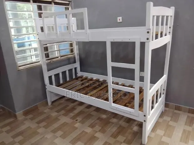 White Single Bunk Bed With Guard Rail · Photo 3