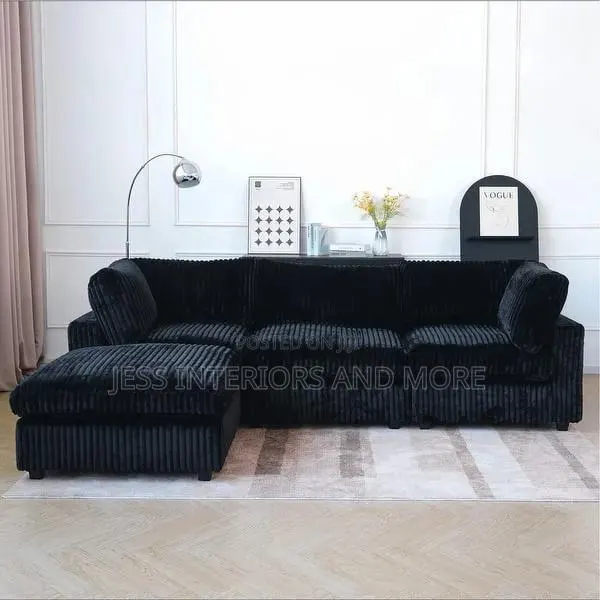 Sofa With Ottoman(Oversized) Black · Photo 1