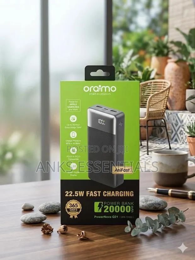Oraimo 20000mah Power Bank 22.5w – Strong Battery Backup · Photo 1