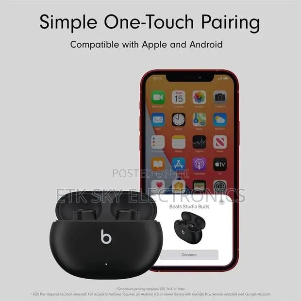 Beats Studio Buds True Wireless Noise Cancelling Earphones – Black · Photo 1