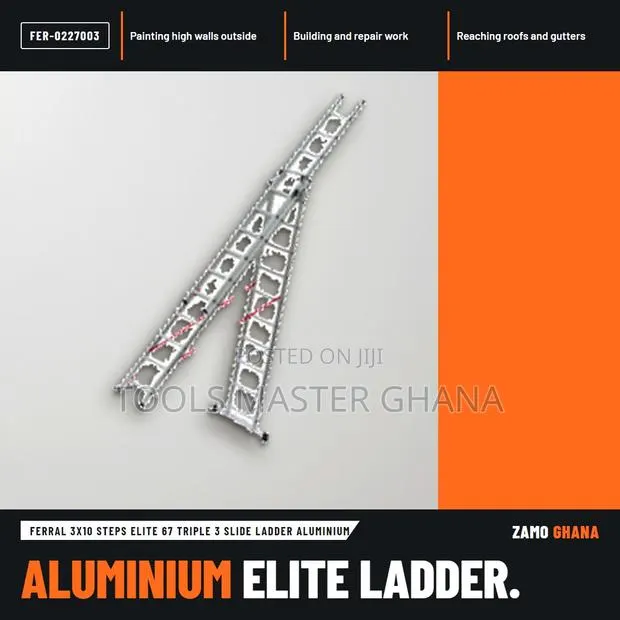 Ferral 3X10 Steps Elite 67 Triple 3 Slide Ladder Alumini - FER- · Photo 1