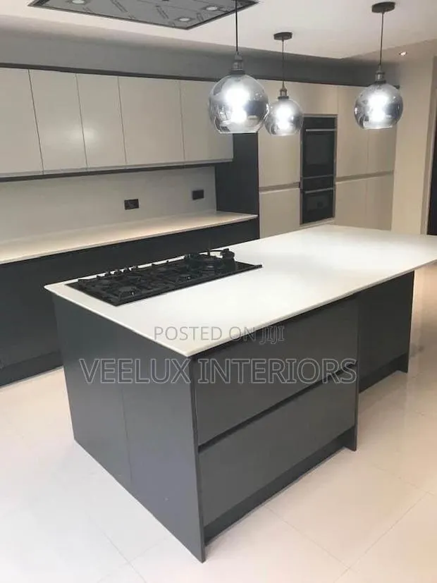 Handleless Kitchen Cabinets With Oven Microwave · Photo 1