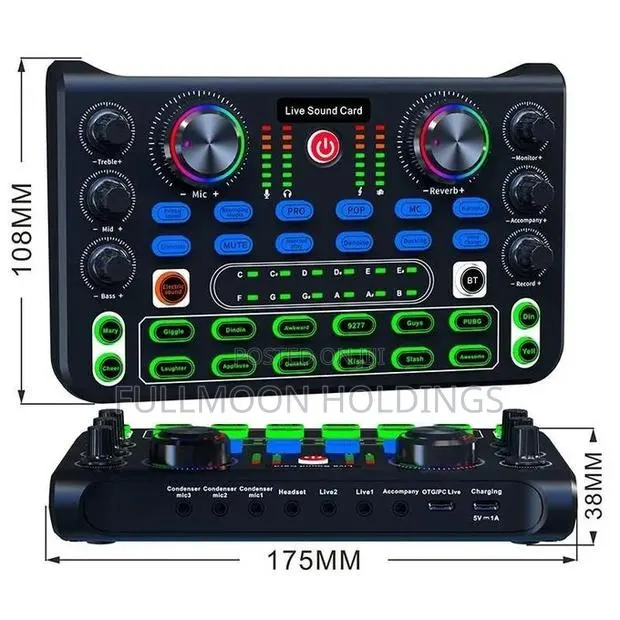 X60 Live Sound Card With 3 Microphone Input Podcast Recording · Photo 1