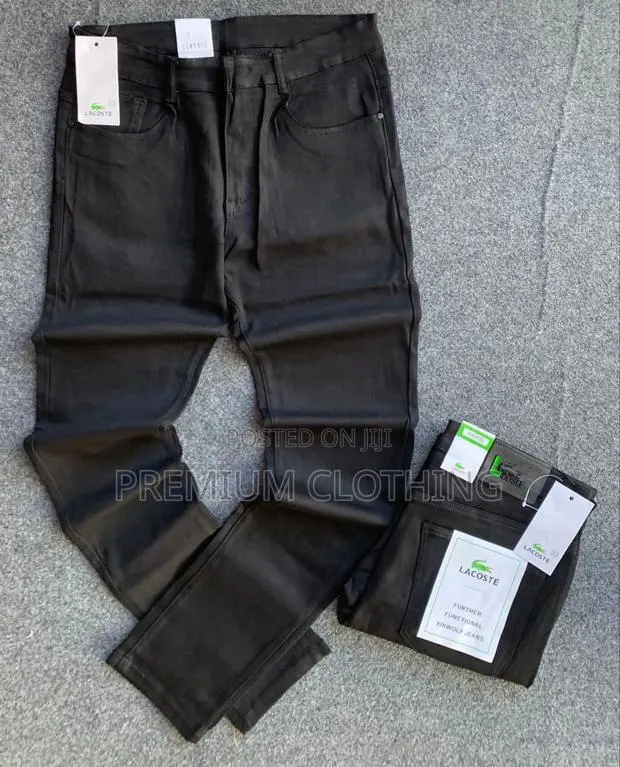 Plain Black Colour Jeans Trousers for Men · Photo 1