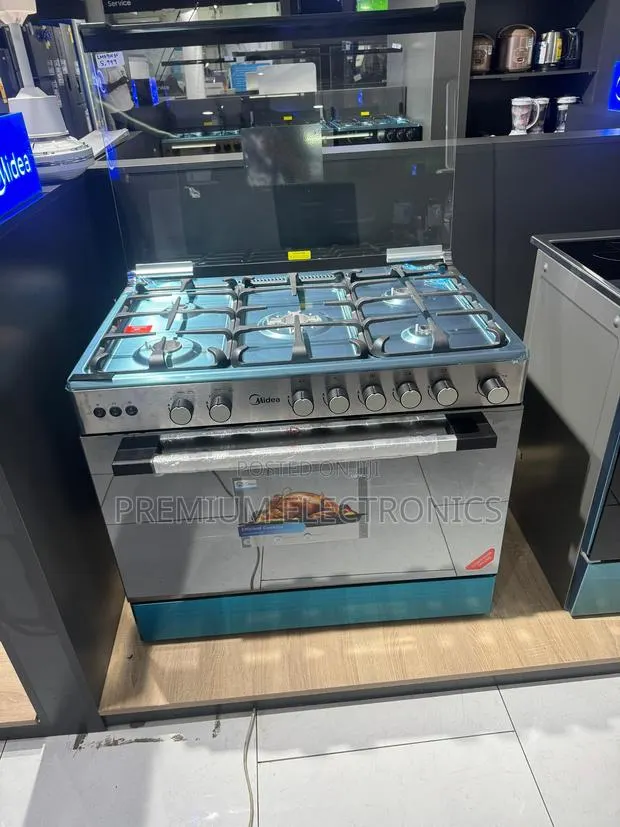 Midea Auto Stainless Steel 90x60cm 5 Burner Built-in Oven and Grill · Photo 1