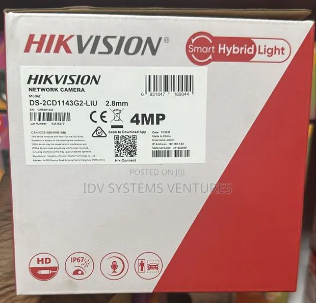 Ds-2cd1143g2-Liu(F)
4 Mp Smart Hybrid Light Fixed Dome Network Camera · Photo 1