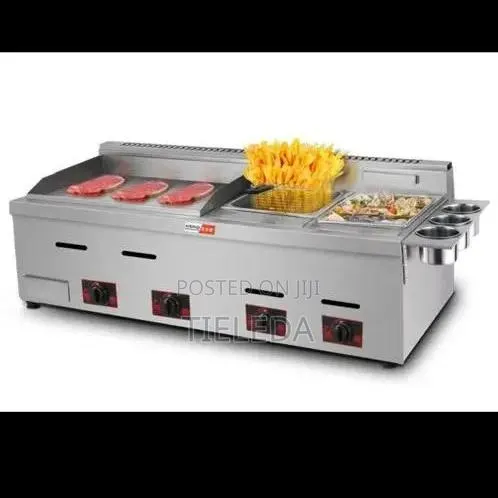 Commercial Deep Fryers Grill Pan With Barbecue Machine · Photo 1