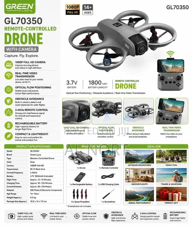 Green Lyca Gl70350 Remote-Controlled Drone With Camera · Photo 1