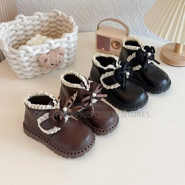 Quality Kids’ Princess Lace Bow Boots · Photo 3