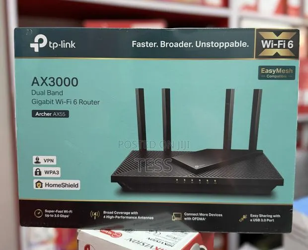 TP-Link Archer Ax55 Dual-Band Ax3000 Wi-Fi6 Router Gigabit Router · Photo 1