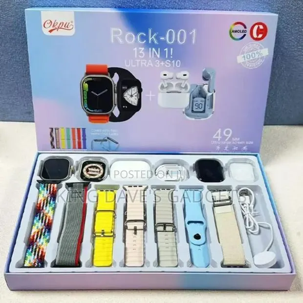 Rock-001 13 in 1 Ultra 3+S10 Smart Watch Combo · Photo 1