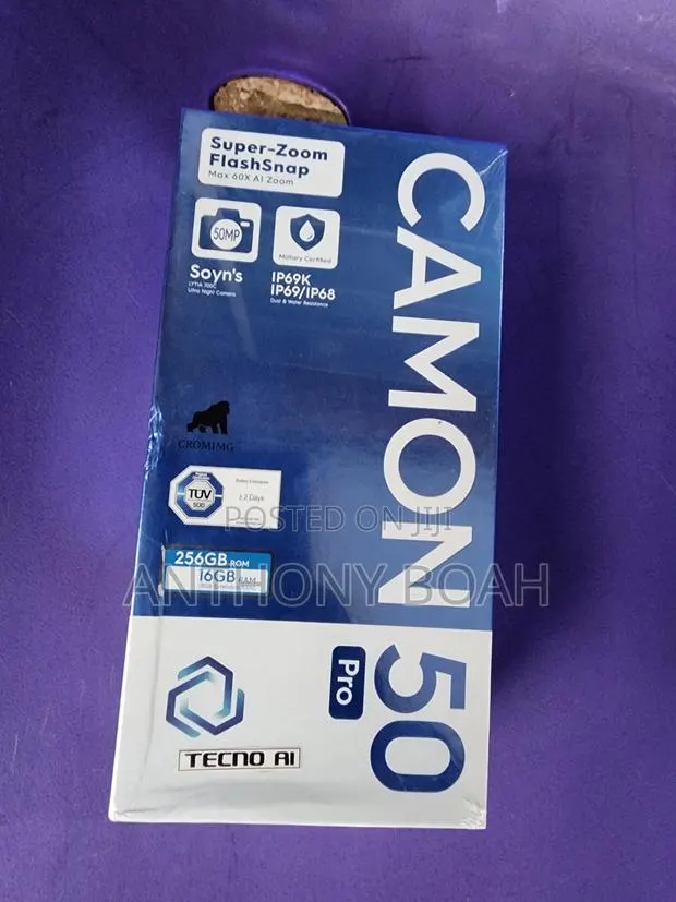 New Tecno Camon 50 Pro 256 GB Black · Photo 1