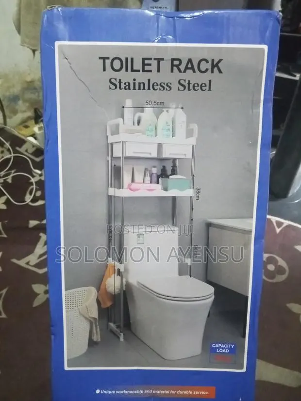 Quality 3 Tiers Stainless Toilet Rack With Drawers · Photo 1