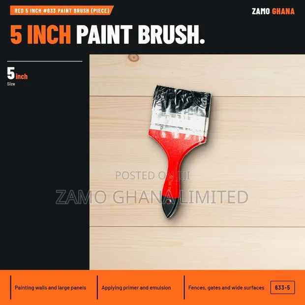 Red 5 Inch #633 Paint Brush (Piece) - 633-5 · Photo 1