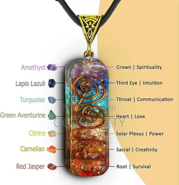 7 Chakra Orgone Crystal Stones Necklace. · Photo 1