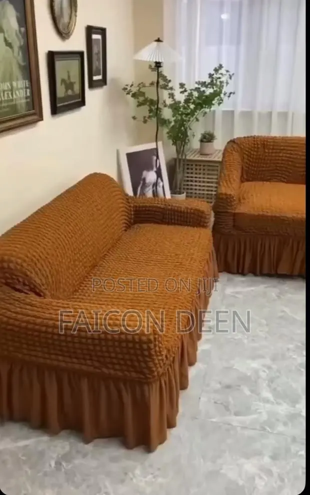 Full Length Skirt For A Classy Look(4 Pcs Cotton Sofa Skirt Covers · Photo 1