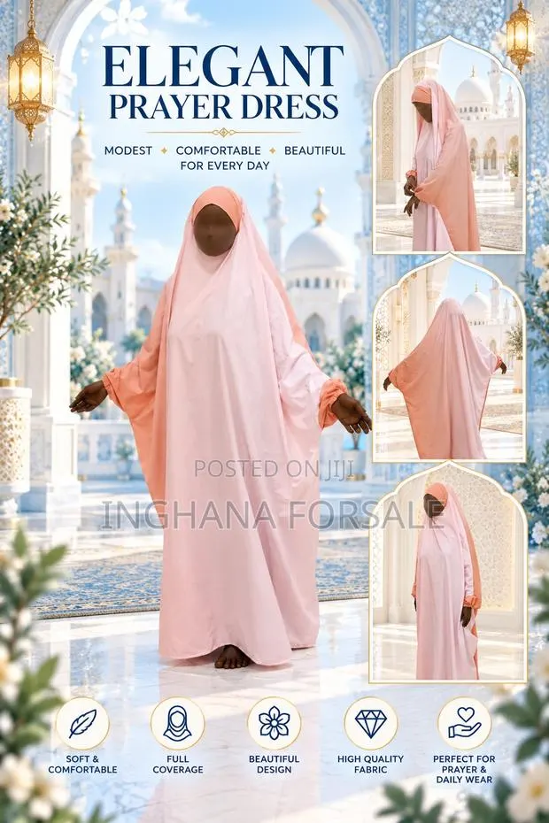 Jilbab Hijab Elegant Women Muslim Prayer Dress · Photo 1