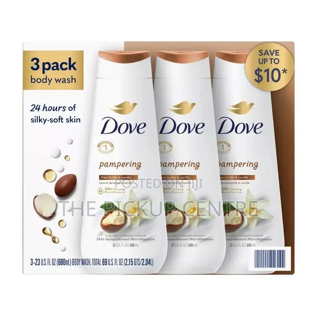 Dove Pampering Shea Butter Vanilla Body Wash, 3 Pack · Photo 1