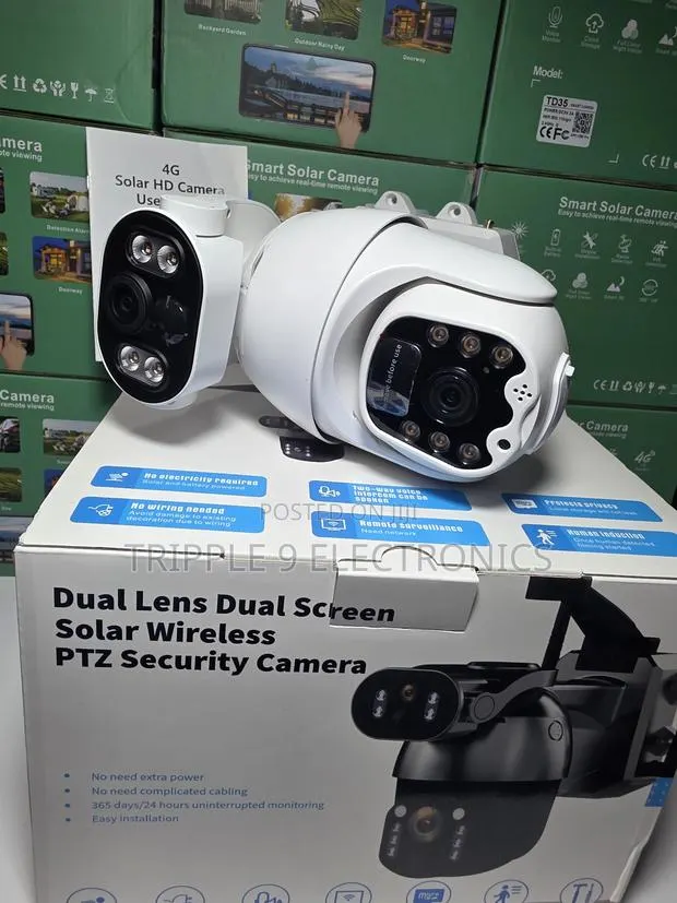 4g/Wireless PTZ High Quality Ubox CCTV Dual Lens Solar Camera · Photo 1
