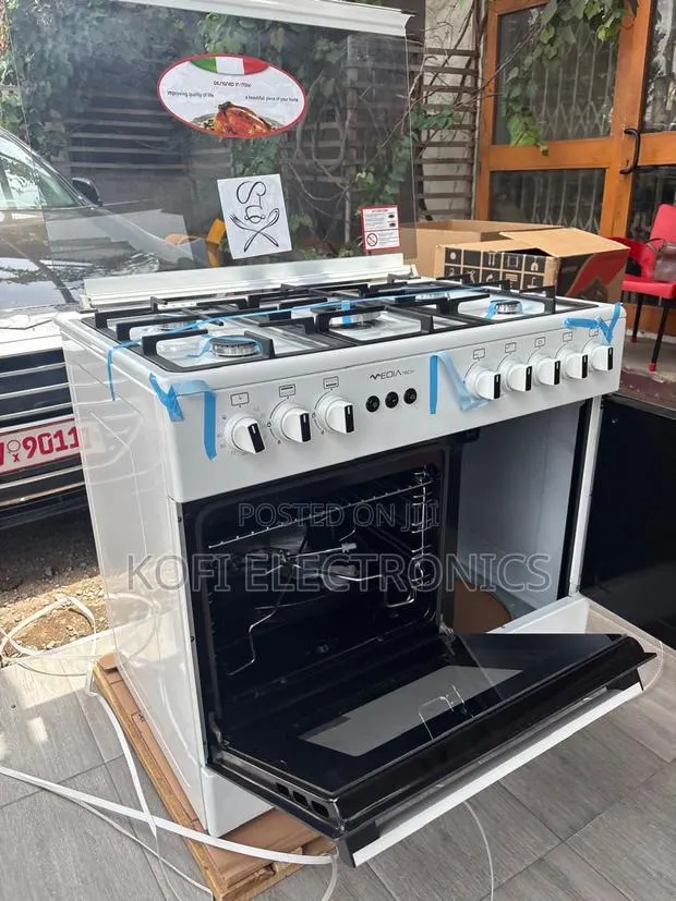 Mediatech White 60x90 Gas Cooker With Spacious Oven · Photo 1