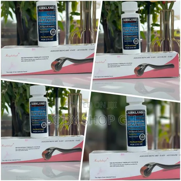 Beard Booster Combo Pack / Kirkland Minoxidil + Derma Roller · Photo 1