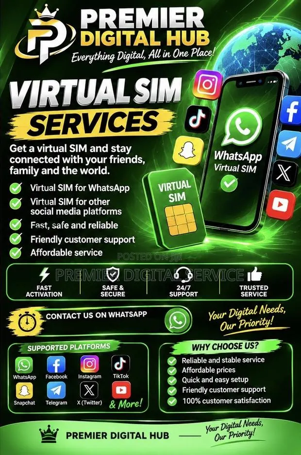 Virtual SIM Services for WhatsApp & Social Media · Photo 1