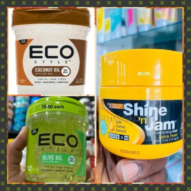 Eco Coconut 473ml/ Olive Oil 473ml /Shine & Jam Conditioning Gel 113g. · Photo 1
