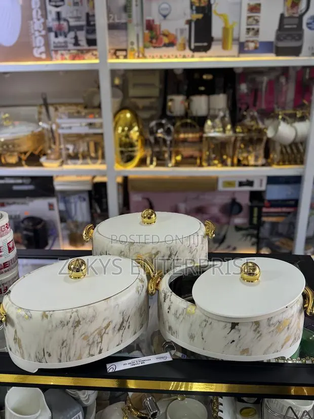 3pcs Luxury Marble Food Warmer · Photo 1