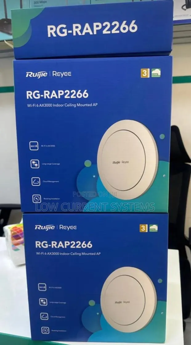 Ruijie Rap2266 Wifi6 Ceiling Ap With Captive Portal Ax3000 · Photo 1