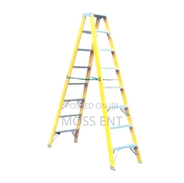 2x9 Fiberglass Step Ladder Double Side - Ldgf2009r · Photo 1