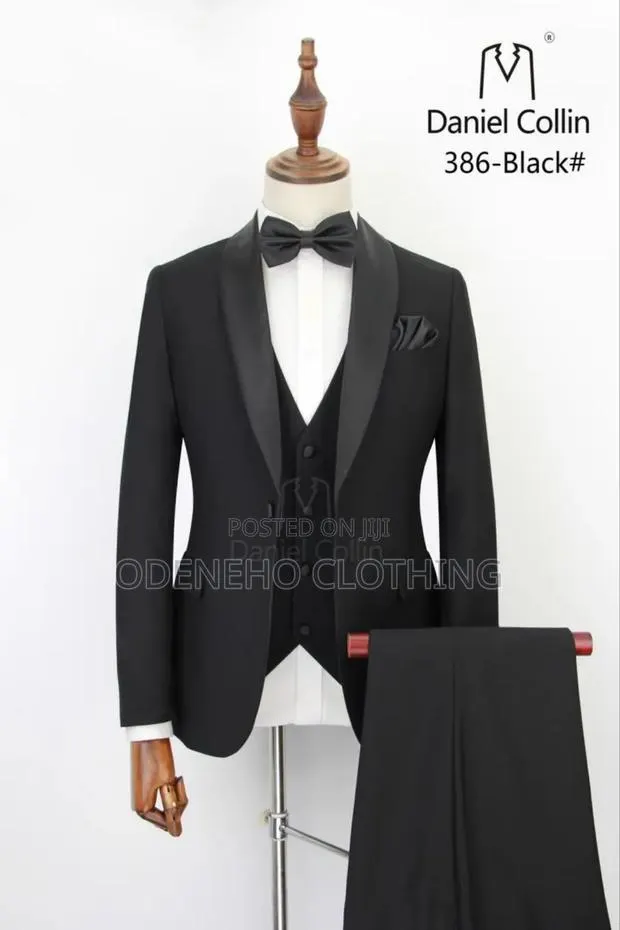 Luxurious Tuxedo All Black and White Suit · Photo 1