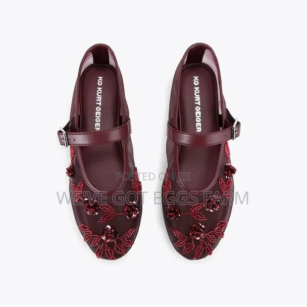 Original KG Kurt Geiger Nancy Wine Mary Jane Flats · Photo 1