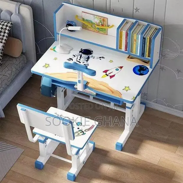 Wooden Kids Study Table With Book Shelves · Photo 1