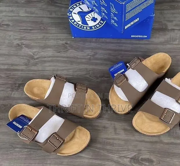 Brown Birkenstock Arizona Sandals in a Mocha Colorway, · Photo 1