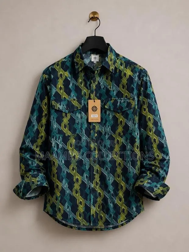 Men’s Premium Printed Long Sleeve Shirt – Stylish Smart · Photo 1