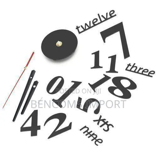 3D Wall Clock – Modern DIY Wall Clock for Living Room · Photo 3