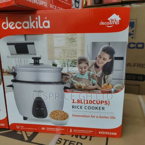 The Best Rated 1.8Litre Rice Cooker From Decakila