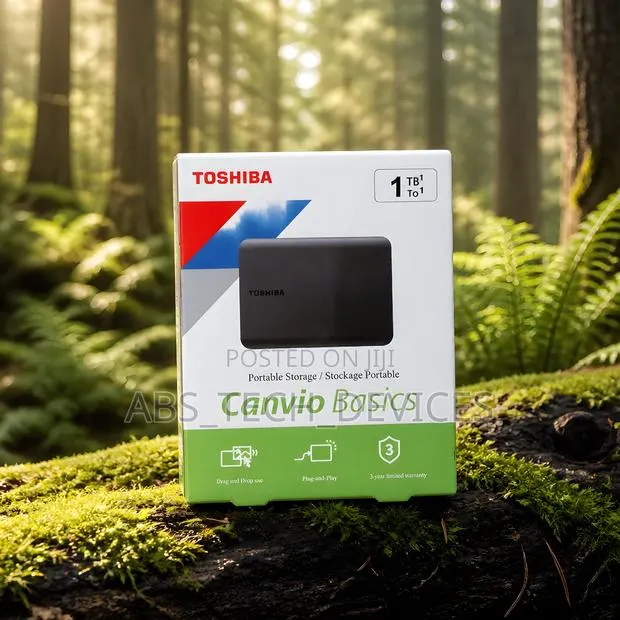 Toshiba Canvio Basics Slim 1TB External HDD · Photo 1