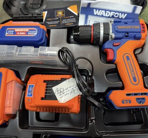 92NM Brushless Cordless Impact Drill With 8 PCS Bits Set - Wcdp9281 · Photo 1