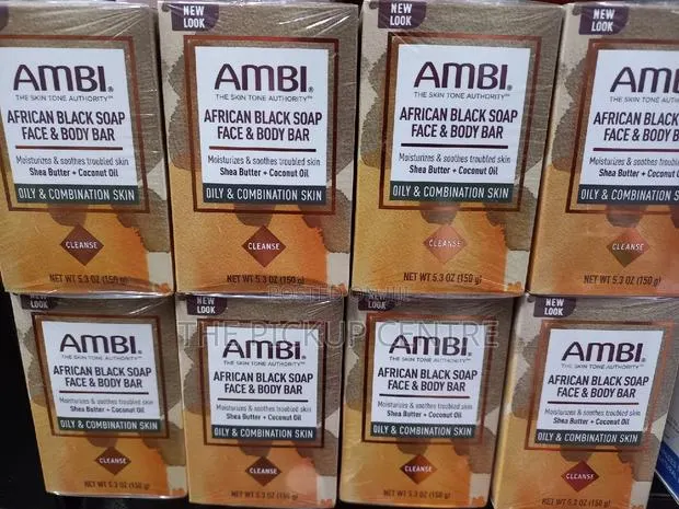 AMBI - African Black Soap Face Body Bar 150g 3pack · Photo 1