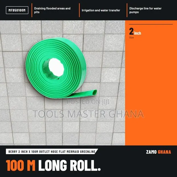 Berry 2 Inch X 100M Outlet Hose Flat Mermaid Greenline - MFB50100M · Photo 1