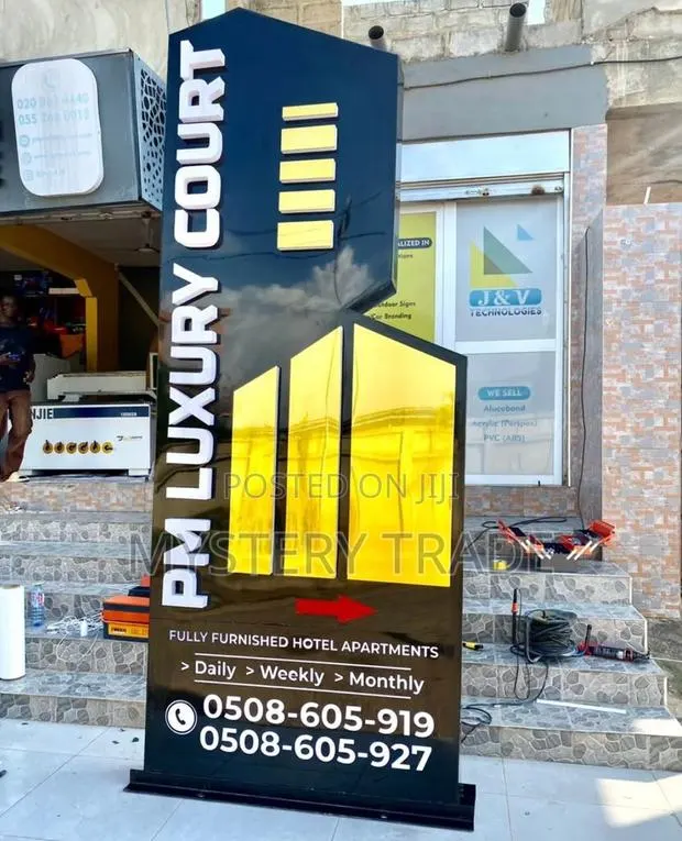 3D Front and Back Signage With Light · Photo 1