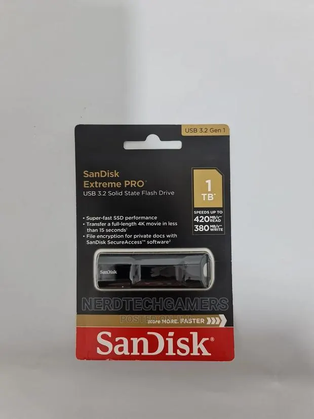 Sandisk 1TB Extreme PRO USB 3.2 Solid State Flash Drive · Photo 1