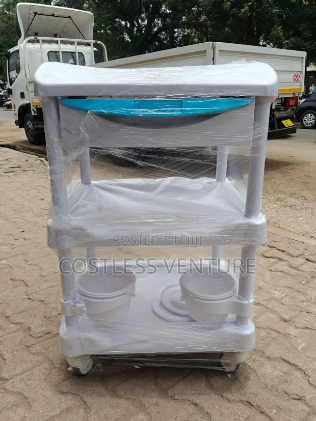 Ingot 3-Tier Treatment Cart With Drawer and 2 Bowls · Photo 1