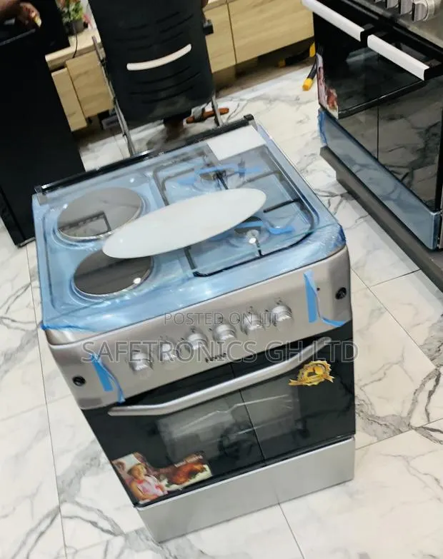 Super Sleek 60x60 Grey Ferre 2 Gas + 2 Electric Cooker · Photo 1