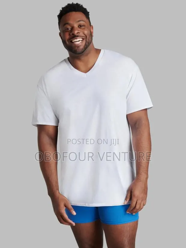 Gildan Adult Men's Short Sleeve v-Neck White T- Shirt. From USA, MLXL. · Photo 1