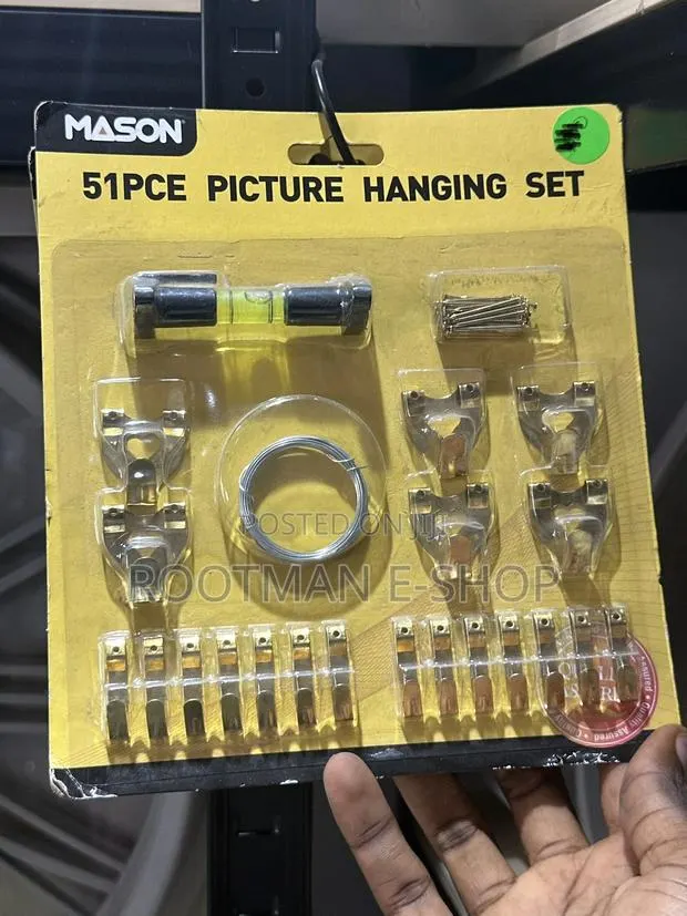 Mason 51-Piece Picture Hanging Set Featuring Assorted Brass Hooks · Photo 1